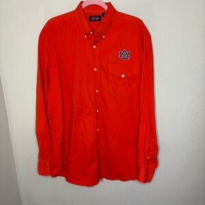 Men's Orange Auburn University Button-Down Shirt Size XL